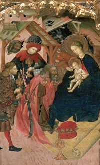 Gothic art. Joan Antigo. 15th century. Altarpiece of the Vir Gothic art. Joan Antigo. 15th century. Altarpiece of the Vir