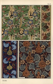 Gourd in fabric and wallpaper patterns Gourd in fabric and wallpaper patterns