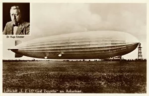 Anchor Gallery: Graf Zeppelin - LZ 127 - at anchor