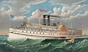 Sailing Ships Gallery: The grand new steamboat Pilgrim: the largest in the world: f