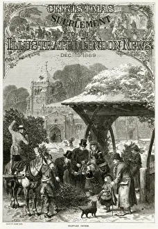Granvale Church - collecting evergreen for Christmas 1869 Granvale Church - collecting evergreen for Christmas 1869