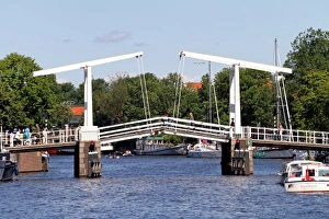 Gravestenenbrug bridge, River Spaarne in Haarlem Gravestenenbrug bridge, River Spaarne in Haarlem