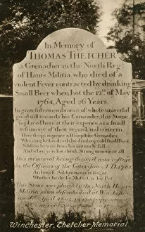 New Items from the Grenville Collins Collection: Gravestone in the Graveyard of Winchester Cathedral