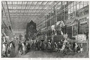 Great Exhibition in Hyde Park. The Zollverein department, looking west. Date: 1851 Great Exhibition in Hyde Park. The Zollverein department, looking west. Date: 1851