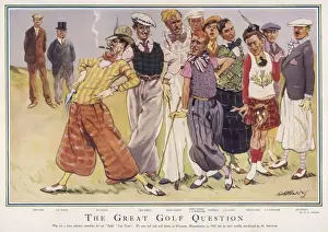 Golfers in Outrageous Fashion, 1920s Print