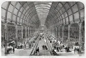 The Great Hall at the Manchester Art Treasures Exhibition in 1857. Date: 1857 The Great Hall at the Manchester Art Treasures Exhibition in 1857. Date: 1857