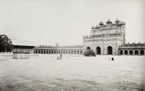 Fatehpur Gallery: Great Quadrangle, Fatehpur Sikri, India, Samuel Bourne