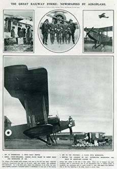 Great railway strike, newspapers by aeroplane 1919 Great railway strike, newspapers by aeroplane 1919
