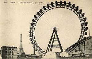 The Great Wheel and the Eiffel Tower - Paris, France The Great Wheel and the Eiffel Tower - Paris, France
