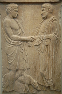 Greek Art. Greece. 5th century BCE. Pentelic marble funerary Greek Art. Greece. 5th century BCE. Pentelic marble funerary