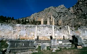 Delphi Gallery: Greek Art. Greece. Delphi. The Stoa of the Athenians. c. 478
