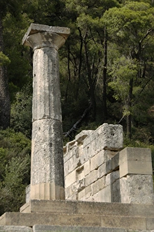 Greek Art. Nymphaeum of Herodes Atticus. Doric column. Greec Greek Art. Nymphaeum of Herodes Atticus. Doric column. Greec