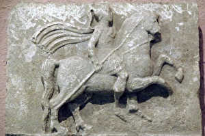 Tirana Gallery: Greek art. Relief. Horseman. 3rd century BC. From Apollonia