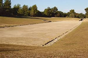 Greek Art. Sanctuary of Olympia. Panorama of the ancient ol Greek Art. Sanctuary of Olympia. Panorama of the ancient ol