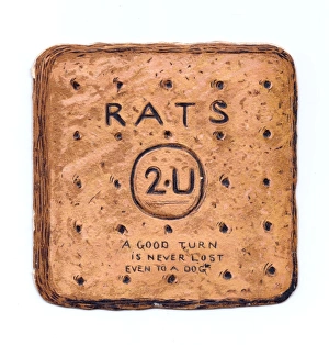 Greetings card in the shape of a dog biscuit Greetings card in the shape of a dog biscuit