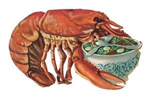 Greetings card in the shape of a lobster Greetings card in the shape of a lobster