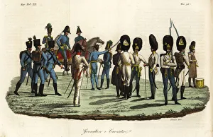 Grenadiers and chasseurs in the Imperial Army, 19th century Grenadiers and chasseurs in the Imperial Army, 19th century