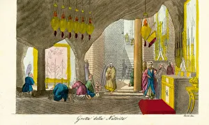 The Grotto of the Nativity, Bethlehem, 1800s The Grotto of the Nativity, Bethlehem, 1800s