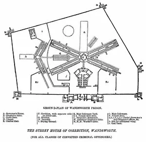 Images Dated 5th July 2011: Ground plan of Wandsworth Prison