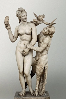 <b class=qtipBold><figcaption>Group of Aphrodite and Pan</figcaption></b><br>Group of Aphrodite and Pan. Hellenistic art. Sculpture on marble. Proc: GREECE. CYCLADES. Delos.<br><em>© Mary Evans Picture Library 2015 - https://copyrighthub.org/s0/hub1/creation/maryevans/MaryEvansPictureID/10212208</em> Group of Aphrodite and Pan