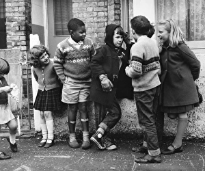 Group of children on a Balham street, SW London Group of children on a Balham street, SW London