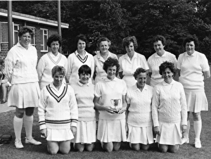 Group photo, women police officers in cricket team Group photo, women police officers in cricket team