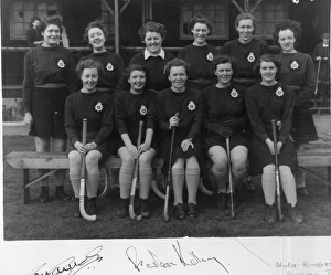 Group photo, women police officers in hockey team Group photo, women police officers in hockey team