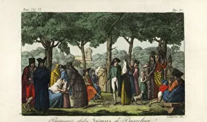 Group of promenaders on the Spianata, Barcelona, 1806 Group of promenaders on the Spianata, Barcelona, 1806