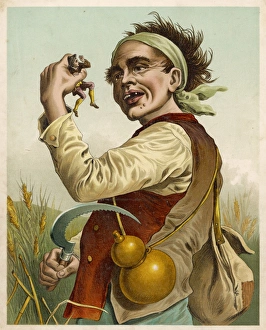 <b class=qtipBold><figcaption>Gulliver & Farmer</figcaption></b><br>Gulliver is found by a countryman.<br><em>© Mary Evans Picture Library</em> Gulliver & Farmer