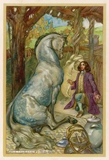 <b class=qtipBold><figcaption>Gulliver & Houyhnhnms</figcaption></b><br>Gulliver discusses mankind with the Houyhnhnm.<br><em>© Mary Evans Picture Library</em> Gulliver & Houyhnhnms