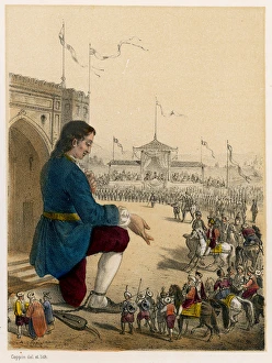 <b class=qtipBold><figcaption>Gulliver/King/Lilliput</figcaption></b><br>The king and his army come out to admire Gulliver.<br><em>© Mary Evans Picture Library</em> Gulliver/King/Lilliput