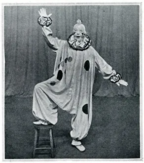Gwen Farrar as a clown in Punch-bowl Gwen Farrar as a clown in Punch-bowl