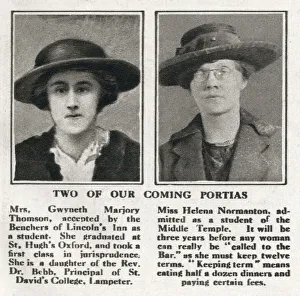 Gwyneth Thomson and Helena Normanton Gwyneth Thomson and Helena Normanton