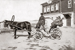 Hackney carriage or droshky, Russia, circa 1890 Hackney carriage or droshky, Russia, circa 1890