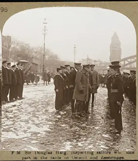 Generals And Leader Prints: Haig Inspects Sailors Print