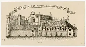 Prints of Hampton Court, as finished by Henry VIII Palace Prints: Hampton Court Palace Print 1530