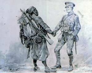 The Hand of Friendship - British Tommy & Tirailleur Algerien The Hand of Friendship - British Tommy & Tirailleur Algerien