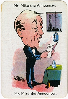 Broadcaster Gallery: Happy Families Playing Cards - Mr Mike the Announcer