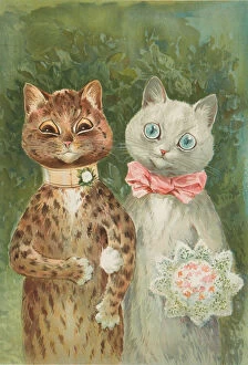 Feline Collection: A Happy Pair by Louis Wain