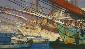 <b class=qtipBold><figcaption>The Harbour of Piraeus, Athens</figcaption></b><br>The Harbour of Piraeus, Athens. Shoesmith, Kenneth Denton 1890 - 1939. Date:<br><em>© National Museums NI / MARY EVANS</em> The Harbour of Piraeus, Athens