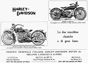 Harley-Davidson Prints: 1926 Italian Harley-Davidson Print Advertisement