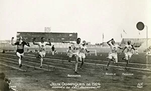 Maurice Gallery: Harold Abrahams wins 100m - 1924 Olympics