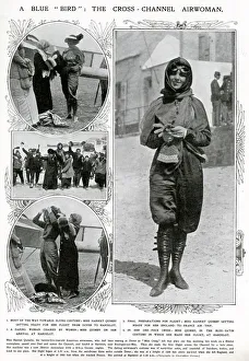 Harriet Quimby getting ready for flight 1912 Harriet Quimby getting ready for flight 1912
