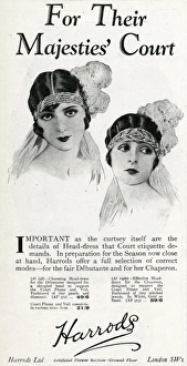 Harrods head-dress for court presentations Harrods head-dress for court presentations