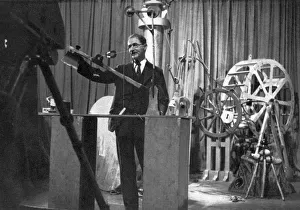 Heath Robinson and his pea-splitting machine Heath Robinson and his pea-splitting machine