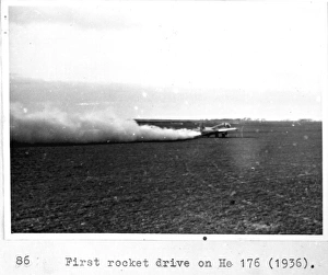 <b class=qtipBold><figcaption>Heinkel He176</figcaption></b><br>First rocket drive on Heinkel He176 aircraft, 1936 Date: 1936<br><em>© Mary Evans / National Archives</em> Heinkel He176