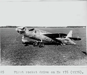 <b class=qtipBold><figcaption>Heinkel He176</figcaption></b><br>First rocket drive on Heinkel He176 aircraft, 1936 Date: 1936<br><em>© Mary Evans / National Archives</em> Heinkel He176
