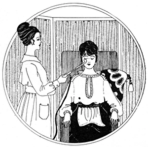 Helena Rubinstein light treatment for wrinkles, 1917 Helena Rubinstein light treatment for wrinkles, 1917