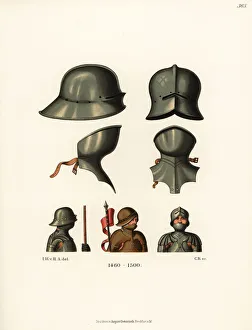 Helmets and gorgets, Germany, late 15th century Helmets and gorgets, Germany, late 15th century