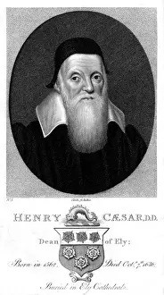 Prints of HENRY CAESAR Dean of Ely, in whose cathedral he is buried. Date: 1562 - 1636 Ely Prints: Henry Caesar Print: Dean of Ely, 1562-1636